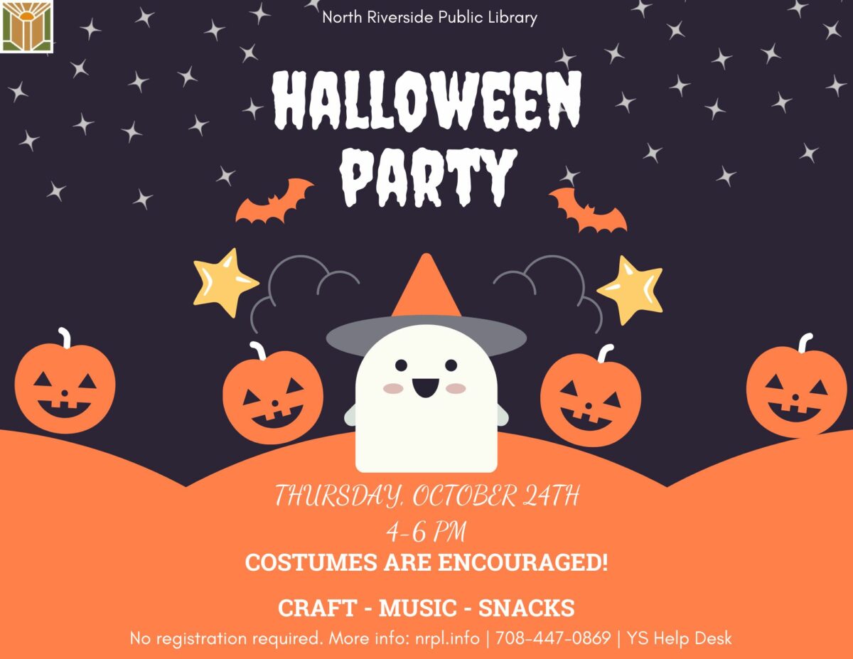 Halloween Party Thursday, October 24 | 4 - 6 pm 🎵 “They played the Monster Mash, the Monster Mash!” 🎵 Join us for a Spooktacular good time. Play games with friends, do activities, and watch a not-so-scary movie with a snack! Costumes are encouraged. For children of all ages. 7 and under with an adult. No registration required.